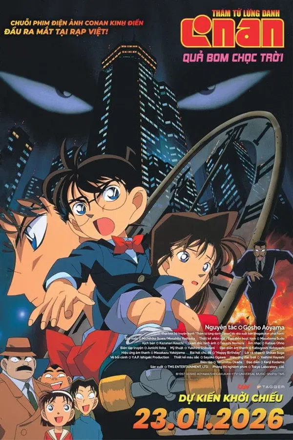 Poster phim Thám Tử Lừng Danh Conan: Quả Bom Chọc Trời trên Phim Mới